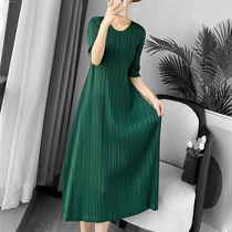 Mapping * Hong Kong Light Luxury Women Custom 2021 Slim Cover Flesh Fingerprint Lantern Dress