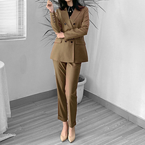 Mapping High-grade wool blazer womens British style spring and autumn casual suit Pants suit two-piece set