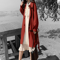 Mapping * Hong Kong light luxury slim slim waist women autumn 2021 solid color suit collar dress