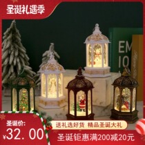 Christmas new Santa Claus snow crystal ball night light hexagonal wind lantern to give your lover a gift lighting ornament