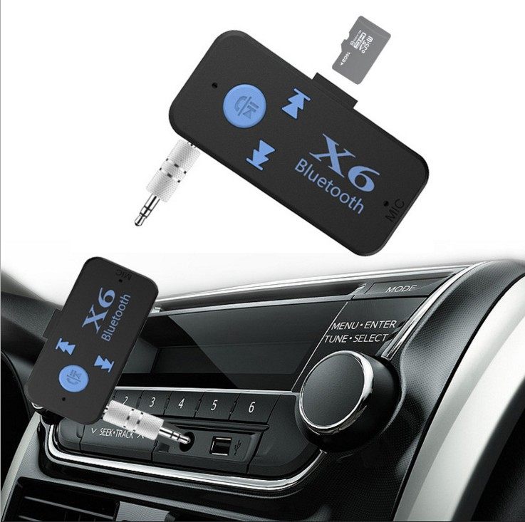 Car Bluetooth Music Player Car Bluetooth Plug Card aux Play Bluetooth Receiver 3.5 Audio Adapter