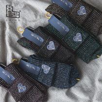 Begging dispensers Seven colorful silver silk piles Sox womens day department Spring and autumn ultra soft bright silk silver scallion Han version retro midbarrel socks