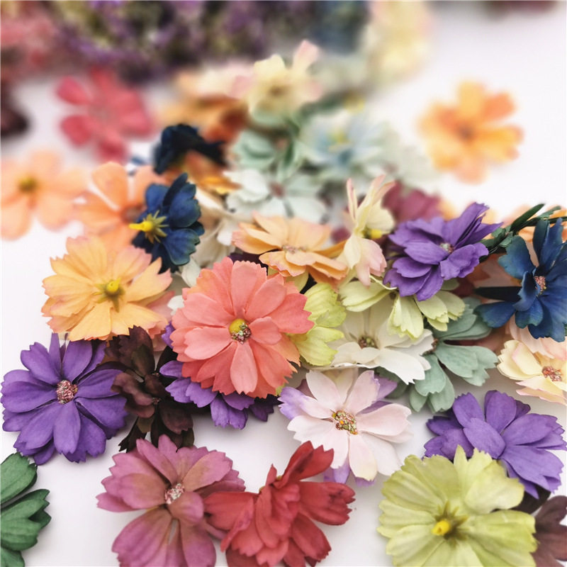 Star's flower DIY handcrafted hand for vegetarian flower simulation flowers wedding flower wall decorations oil painting small flowers plum blossoms