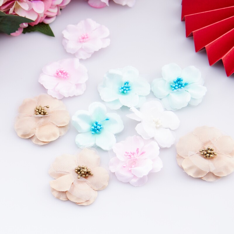 5cm Flower simulation small plum simulation flower flower blossom DIY hair clip decoration flower small flower match flower tea flower