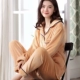 Đồ ngủ nhung san hô của phụ nữ mùa thu đông phiên bản Hàn Quốc có thể được mặc bên ngoài dài tay dày áo len ấm áp phù hợp với dịch vụ nhà flannel