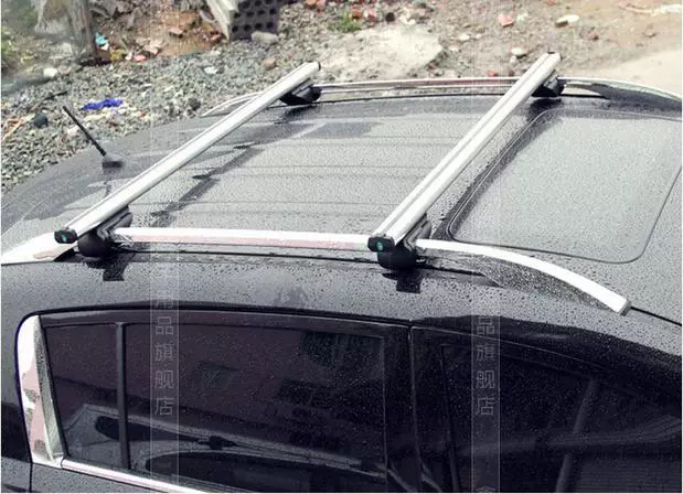 Giá đỡ hành lý ô tô Giá đỡ thanh ngang Mái nhôm vạn năng Xe đạp Giá xe có khóa tải - Roof Rack