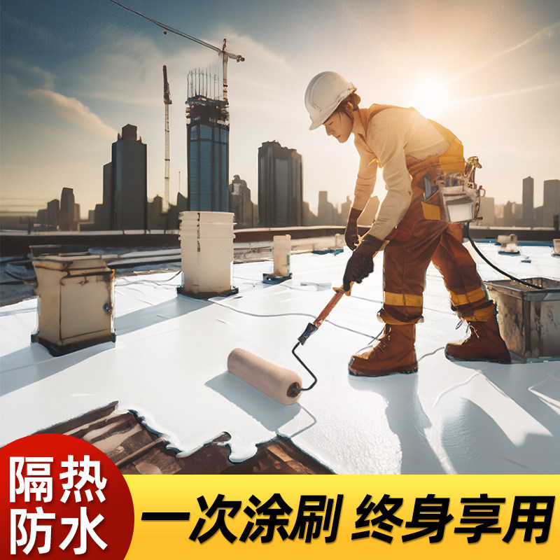 楼顶隔热防水涂料适用于屋顶降温 玻璃防晒隔热涂层及彩钢瓦纳米反射漆 选购40斤装更经济