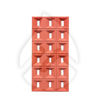 Internet celebrity pu component brick cement hollow brick double-sided partition structural brick nine-square grid lightweight construction background wall decoration