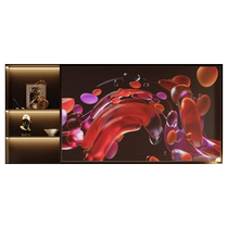 TV niche custom stainless steel embedded aluminum alloy niche finished metal cabinet background wall 75 inches 85 inches