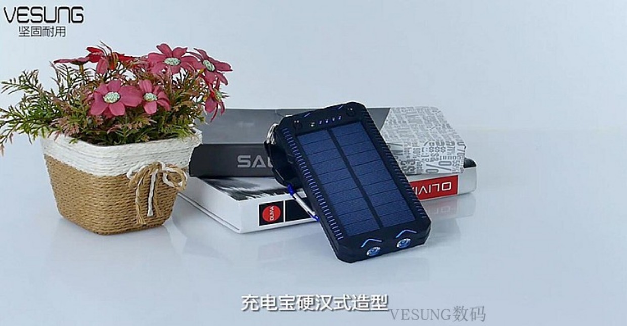 Sạc polymer ngoài trời chính hãng dung lượng lớn 12000mAh năng lượng mặt trời điện thoại di động phổ di động
