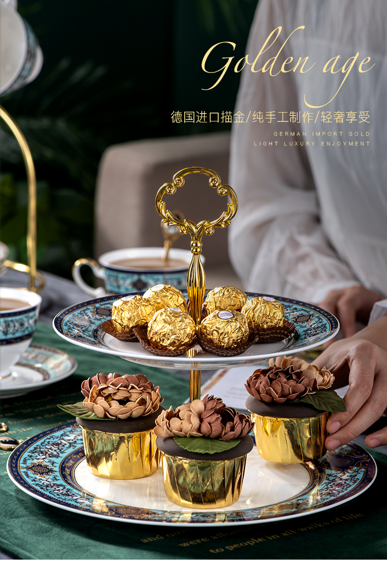 Ipads China tea tray afternoon snack snacks frame of fruit dried fruit tray two layer three layer multi - layer cake home gifts