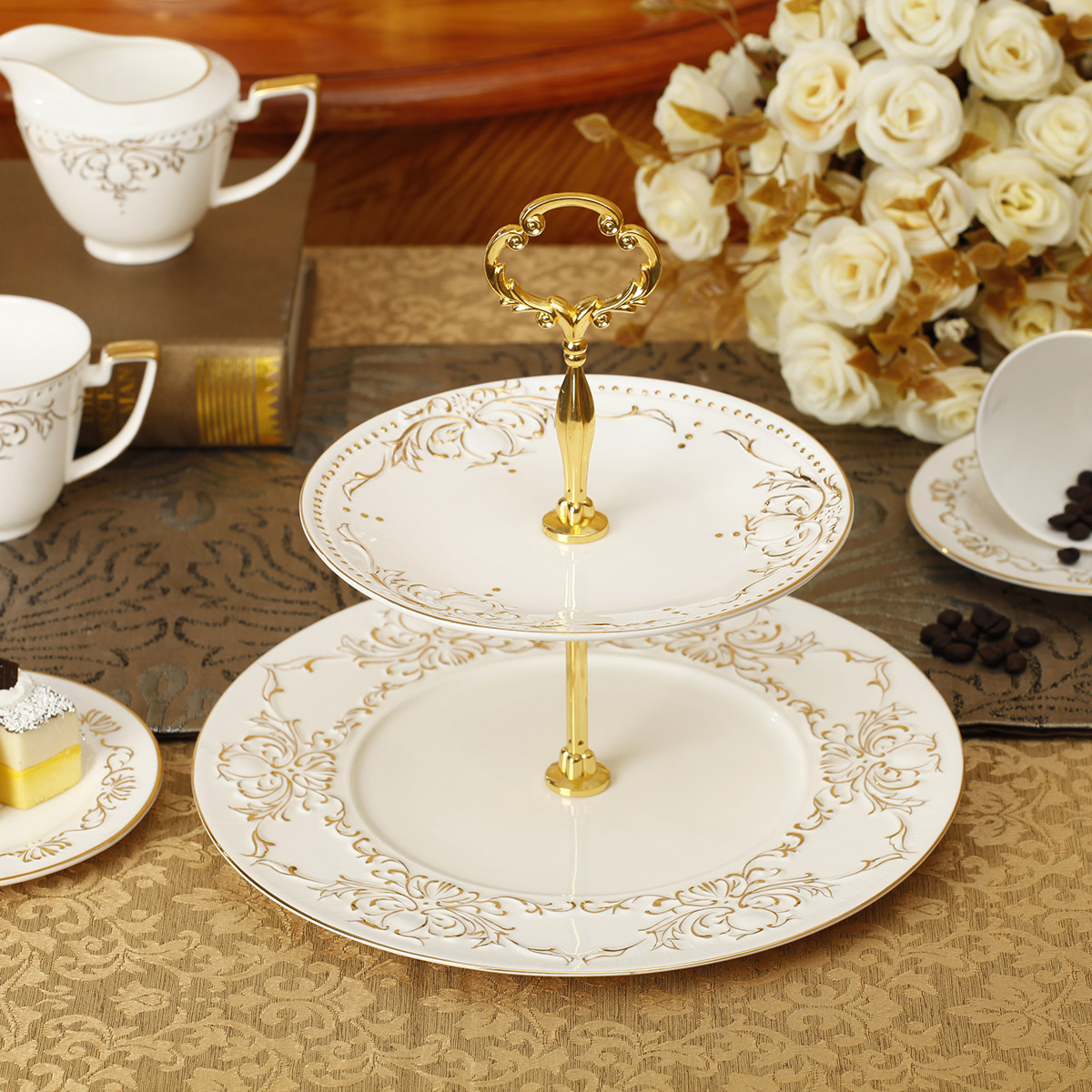 European style afternoon tea set ingrid British ceramic cup dish of tea sets ceramic coffee set fruit bowl