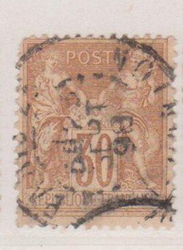 French Third Republic stamps 1877-Reversion of Peace and Business God 30 Old Ticket