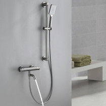 German AUYYO brand full copper gun grey bathroom wall-mounted thermostatic shower bath faucet shower head suit