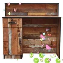 Retro cashier Simple wooden small reception desk Cashier Clothing store Hotel Barber bar counter Front desk