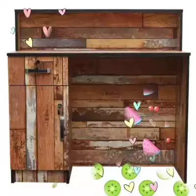 Retro cashier counter simple wooden small reception table cashier clothing store Hotel Management bar front desk