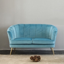 Nordic industrial style single sofa chair simple modern bedroom balcony lazy sofa living room double fabric sofa