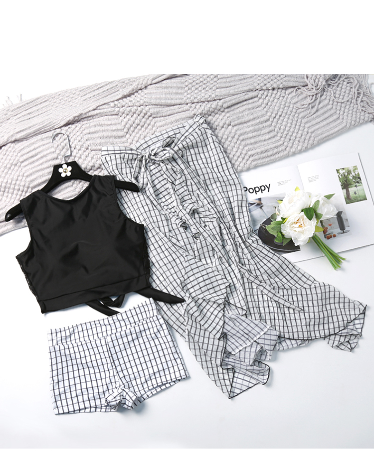 Nữ thần eo cao boyshort kỳ nghỉ cặp đôi đồ bơi ba mảnh mảnh mai phù hợp với nam bãi biển cặp đôi đồ bơi - Vài đồ bơi 	đồ đi biển cặp đôi	
