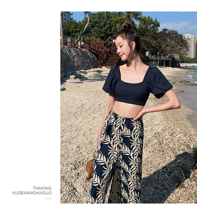 Летний раздельный купальник, брендовый пляжный комплект для школьников и студентов, для влюбленных, сезон 2021, в корейском стиле 