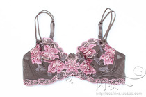 01 full 80 European and American embroidered Sexy ultra-thin lace lady breathable ultra-thin bra comfortable and thin underwear