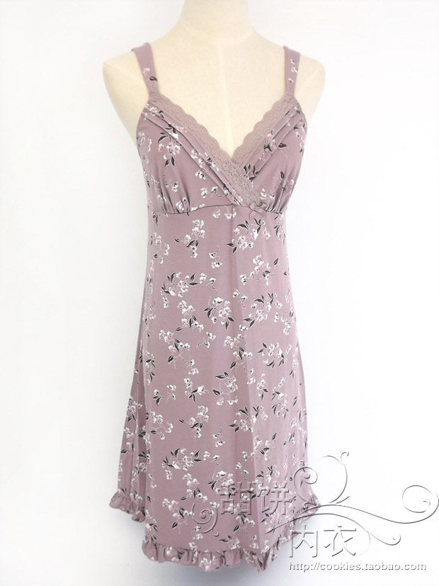 Full 80 European and American foreign trade No steel ring Lotus Leaf Lace Lace Lace Lace sleeping dress Sexy comfortable flower hanging band dress