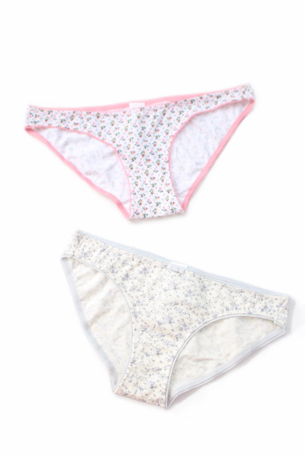 Ren 4 02 European and American O Home Female Crushed Flowers Minimalist All Cotton Comfort Mid-Waist Briefs Pure Cotton Girls Triangle Pants