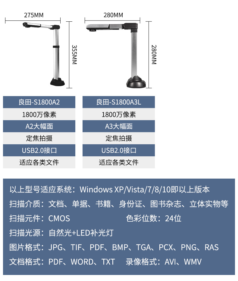 Liangtian Gao Paiyi 500L HD 5 triệu A4OCR nhận dạng văn bản chứng nhận máy quét vé S1000 triệu máy ảnh cầm tay đến đáy màu nước 15 triệu phẳng bề mặt cuốn sách A3 - Máy quét