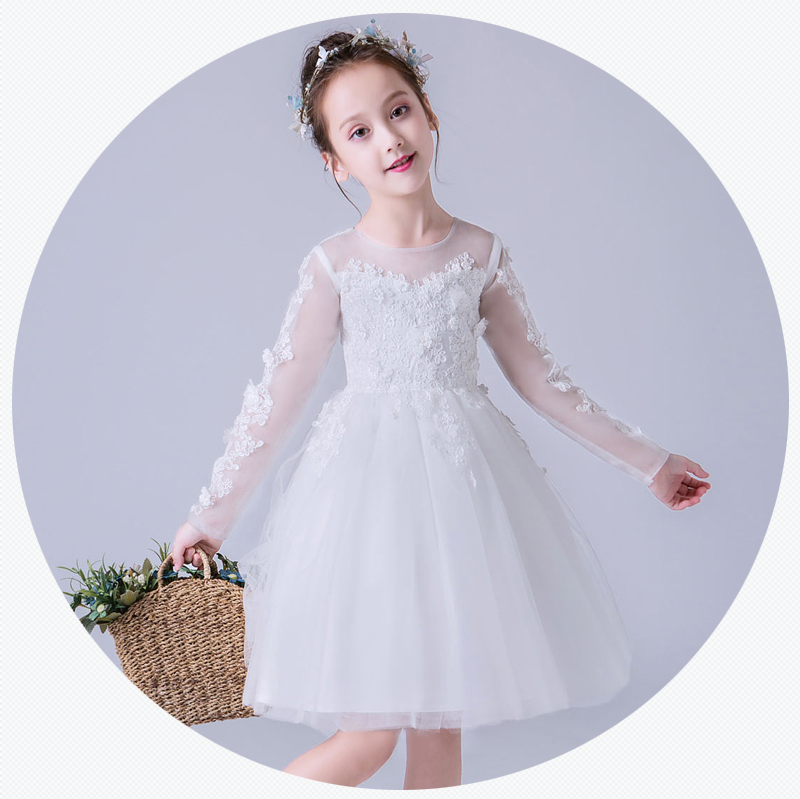 Trẻ em váy dài công chúa cô gái lớn cậu bé piano fluffy trang phục nhỏ chủ hoa cô gái váy cưới đồ bộ bé trai