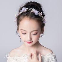 Girls head floral ornaments Princess Korean version of flowers little girl cute childrens head decorated Korean hair clip floral ring accessories