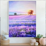 Пейзаж кросс 2022 Новая линейная вышивка в гостиной спальня ресторан европейский стиль сама лаванда