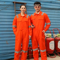 Оранжевый хлопковый комбинезон