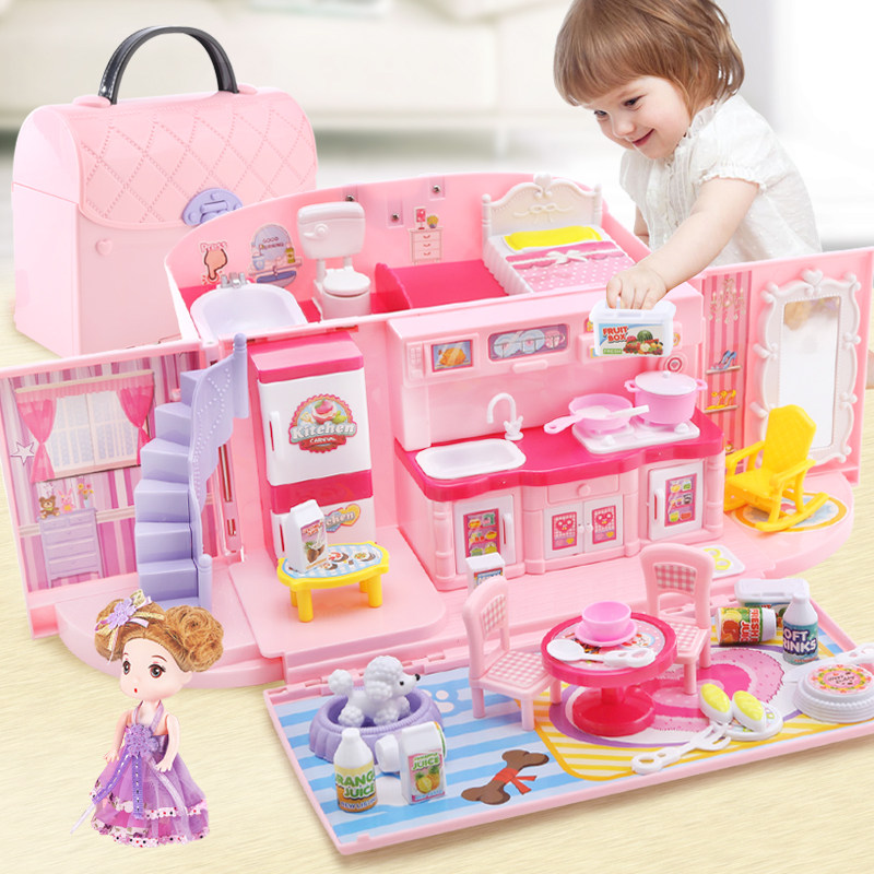 Toy girl children play home wine princess kitchen villa castle baby girl birthday gift 4-5-7-10 years old
