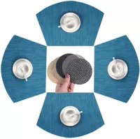 Бамбуковый, синий, 4 штук, 4 штук, 10см