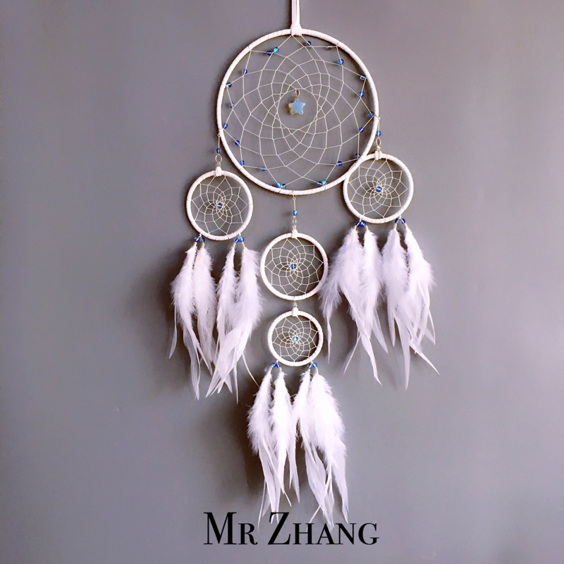 MR ZHANG MR ZHANG hand-made original dream catcher Indian feather pendant literary gift Retro dream catcher