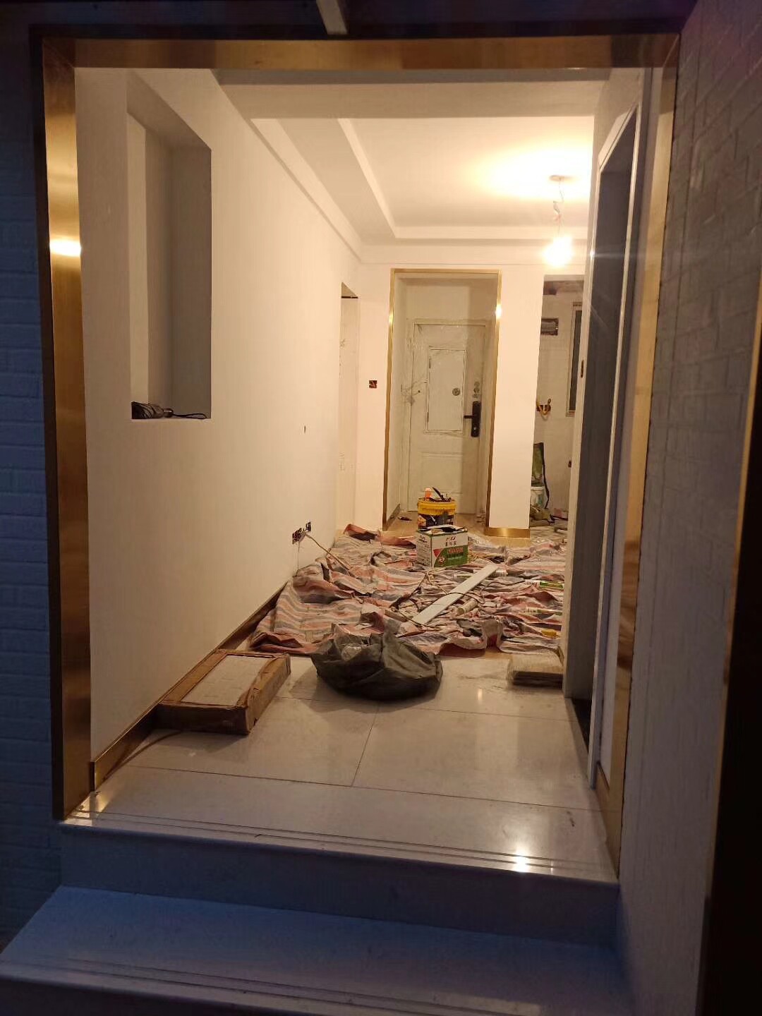 Authentic 304 stainless steel door cover brushed black titanium mirror rose gold and various embossed door covers