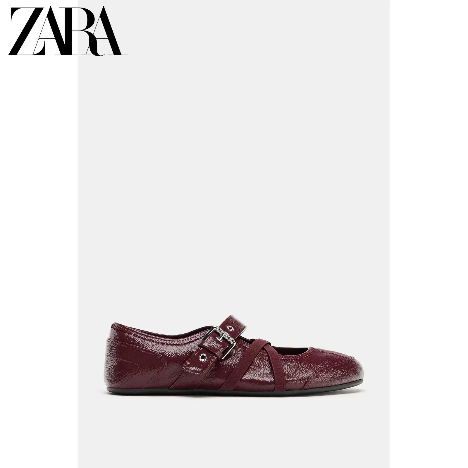 ZARA специальное предложение Женские туфли Лаковые туфли Мэри Джейн балетки 5212710 025