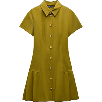 ZARA24 Summer New Pint Women Dress Mini Shirt Dress Style Dress 2674507510