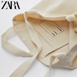 ZARA 新款 儿童包幼童 淡米色棉质购物包 11531630002