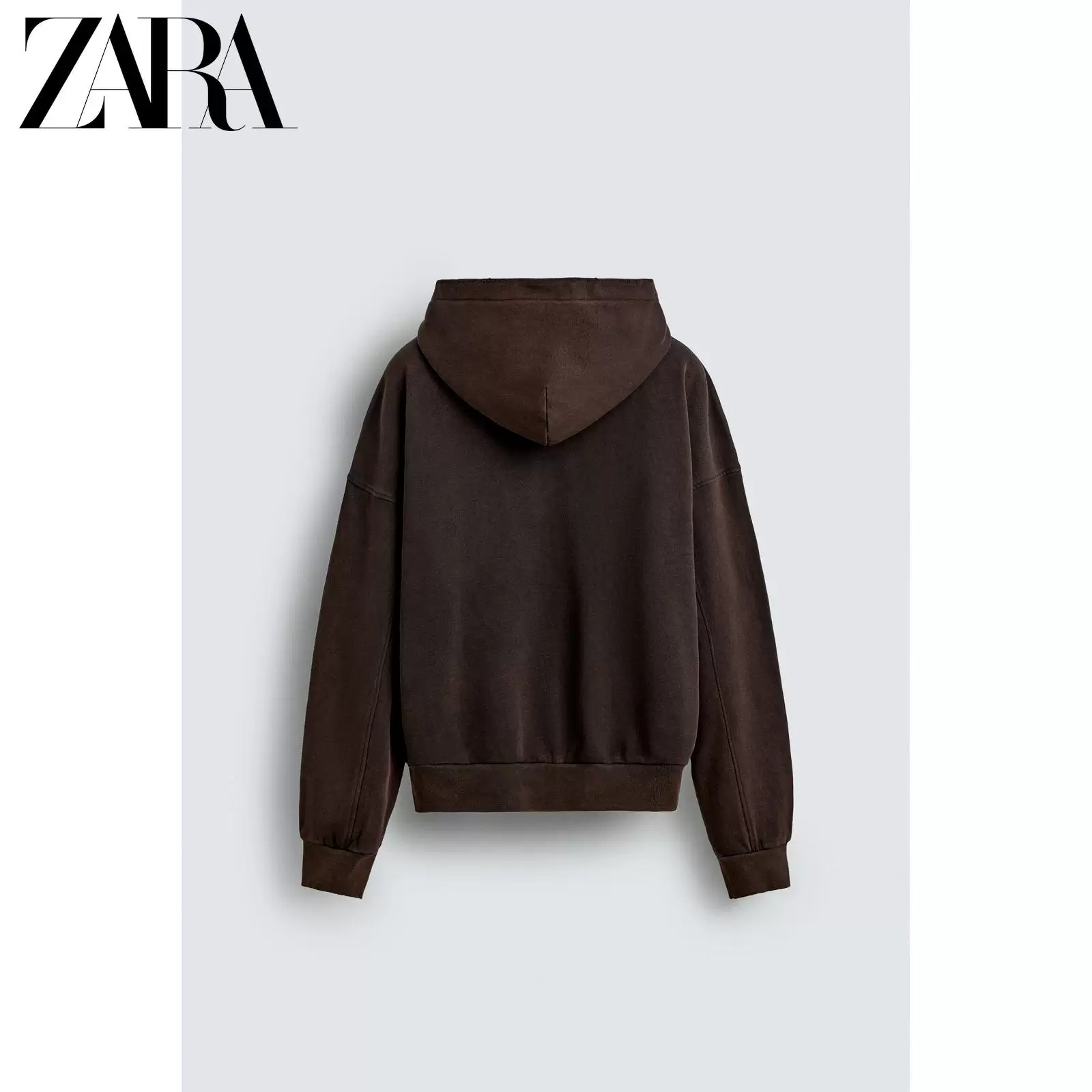 ZARA 2025 зима новые изделия мужская стиренная куртка с капюшоном на молнии 3443401 686