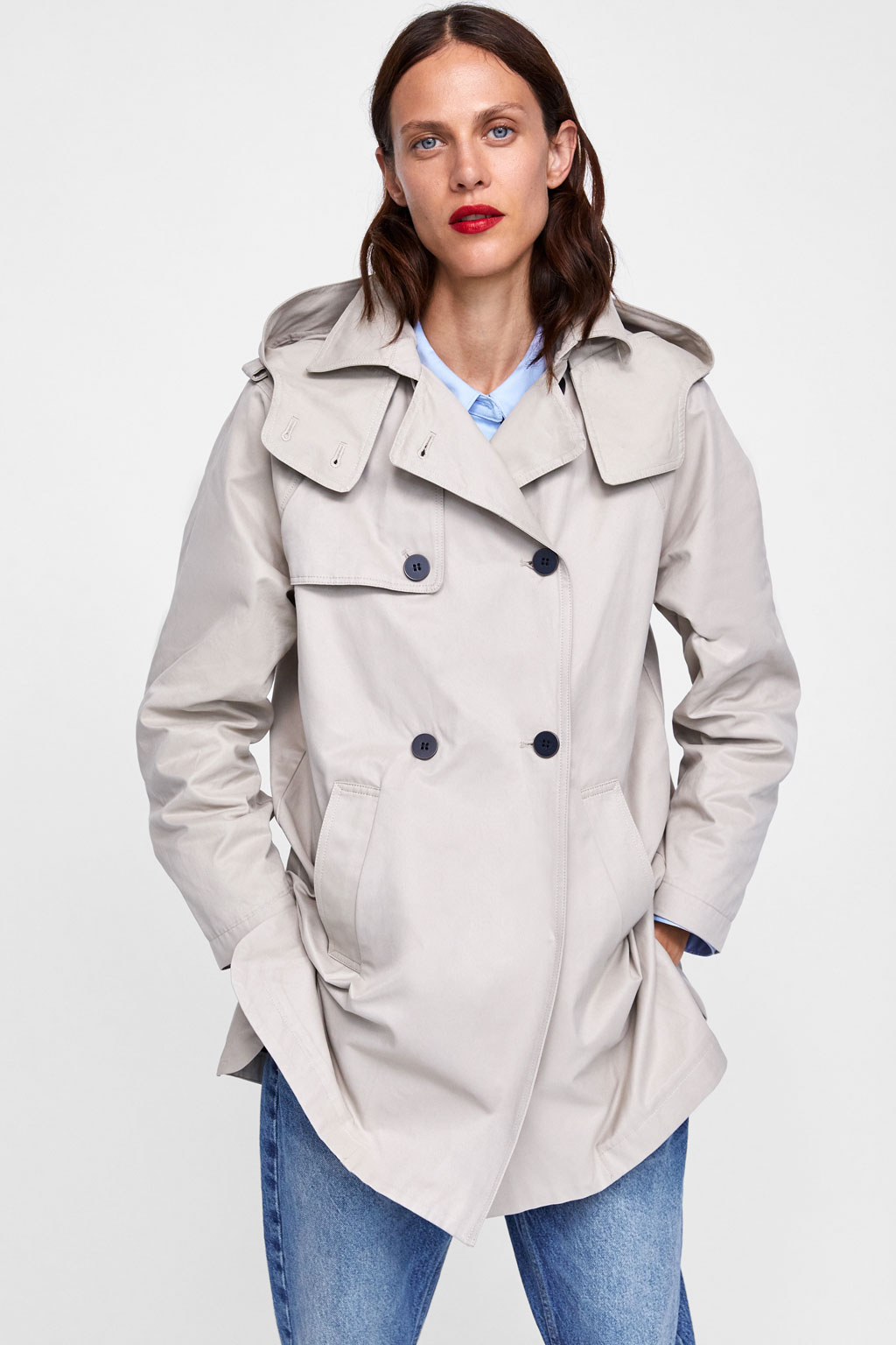 Trench pour femme ZARA en Coton - Ref 3227260 Image 12