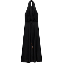 ZARA24 new summer products womens ZW series halter neck midi dress little black dress 4786011 800