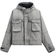 ZARA24 Spring New Pint Mens Dress Light Grey Gray Grey Ensemble Retro Tooling Outdoor Jacket 1538428811