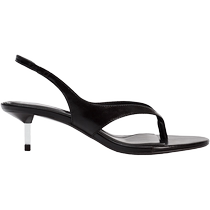 ZARA new summer products womens shoes brown metallic fashion high-heeled thong sandals 3301410 100