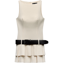 ZARA spring new products TRF womens dress fit waist bandwidth pleat one-piece pants style dress 3152330251