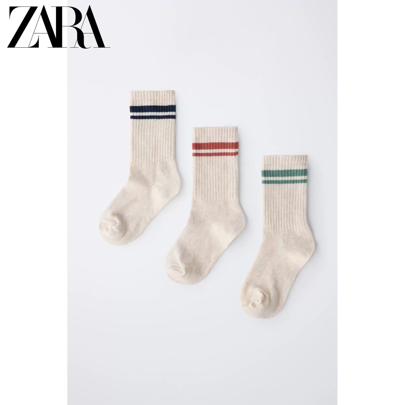 ZARA 2026 весна-лето новые товары детская одежда три пары базовых универсальных носков 4934787 720