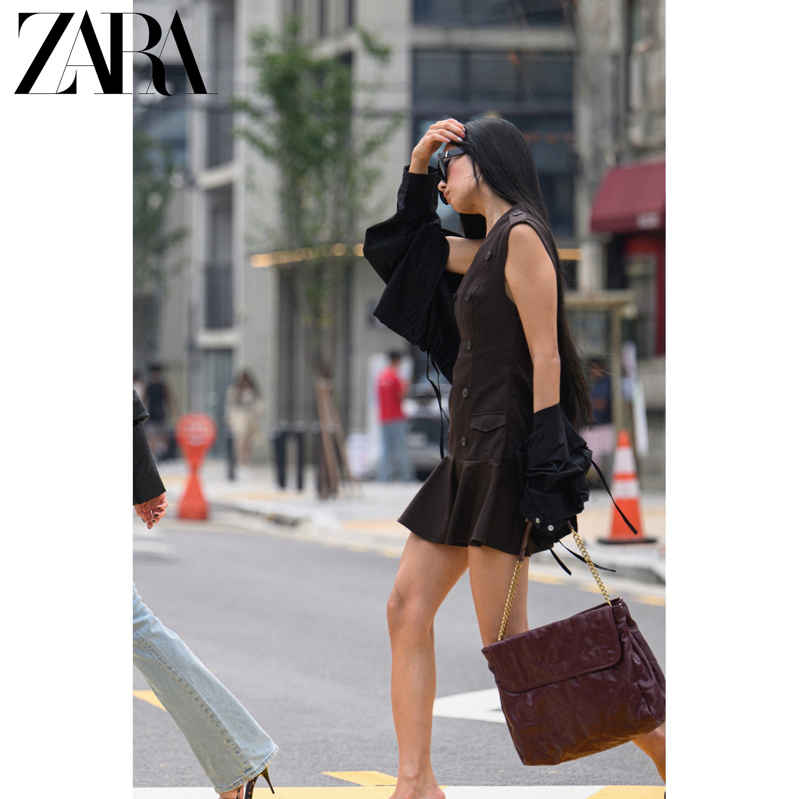 ZARA2026 ранняя осень, новая женская сумка-раскладушка большой емкости, сумка для покупок через плечо 6213810 624 Изображение 1