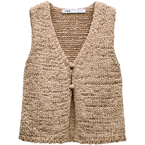 ZARA24 new summer products womens holiday style knitted vest 3920305 704