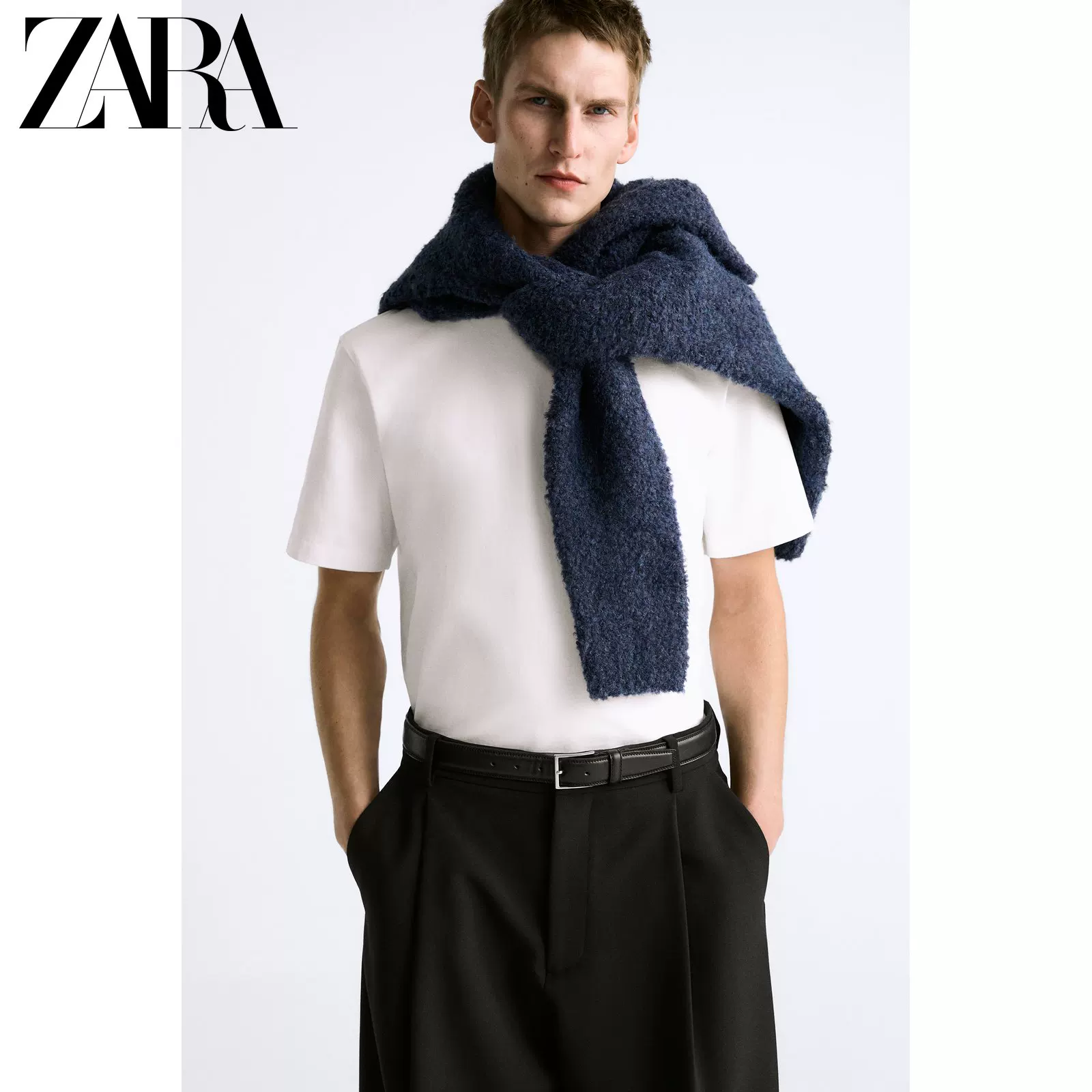ZARA Новая мужская формальная кожаная ремень 2823401 800