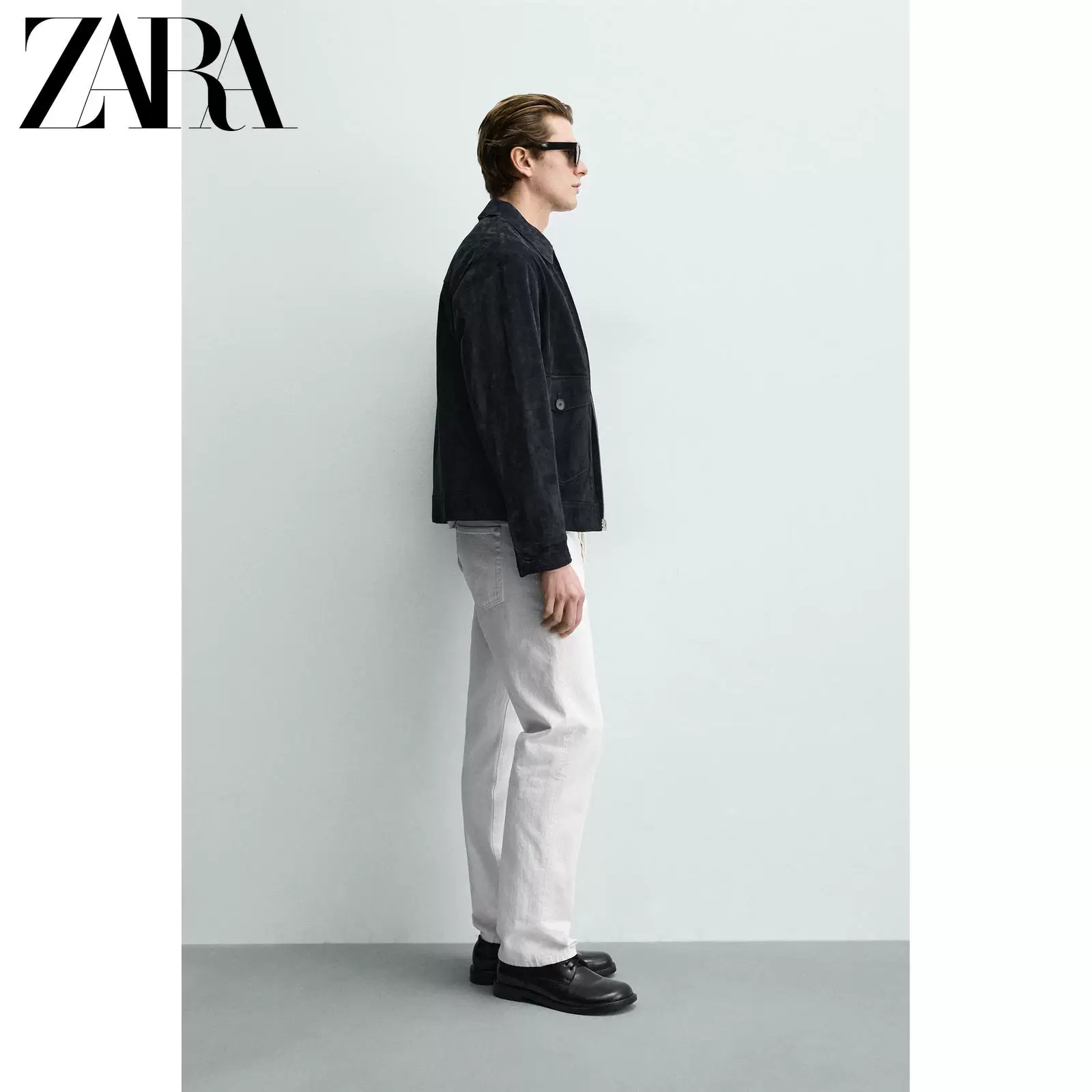 ZARA весна-лето 2026 Новинки Мужская приталенная прямая кожаная куртка 8281304 401