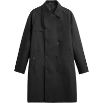 ZARA24 Spring new pint mens clothing with long technology fabric double-row buttoned coat wind clothe 5854330800